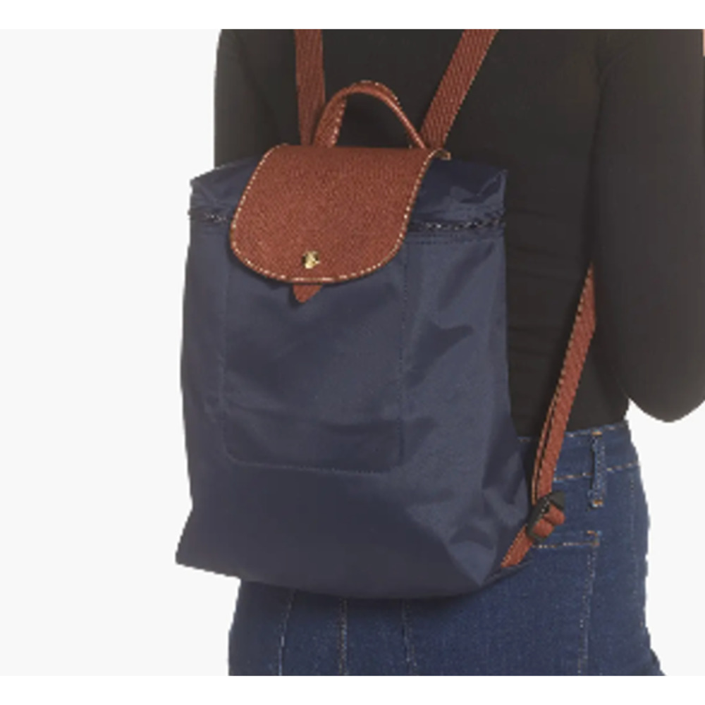 Longchamp Le Pliage Canvas Backpack navy
